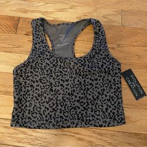 Evolution and  Creation NWT women’s size M racer back tank top animal print